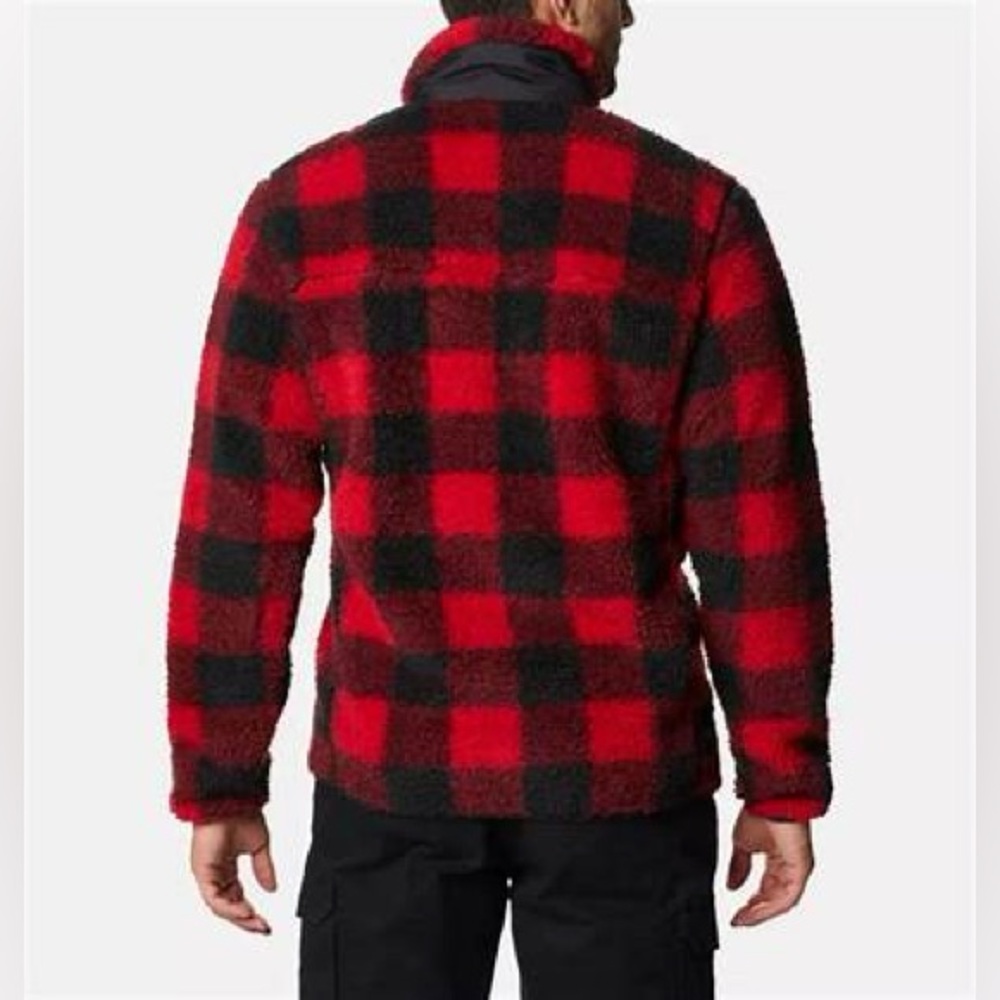 NWT Columbia Sportswear Men’s Red and Black “Winter Pass” Fleece - Size Large - Picture 10 of 12